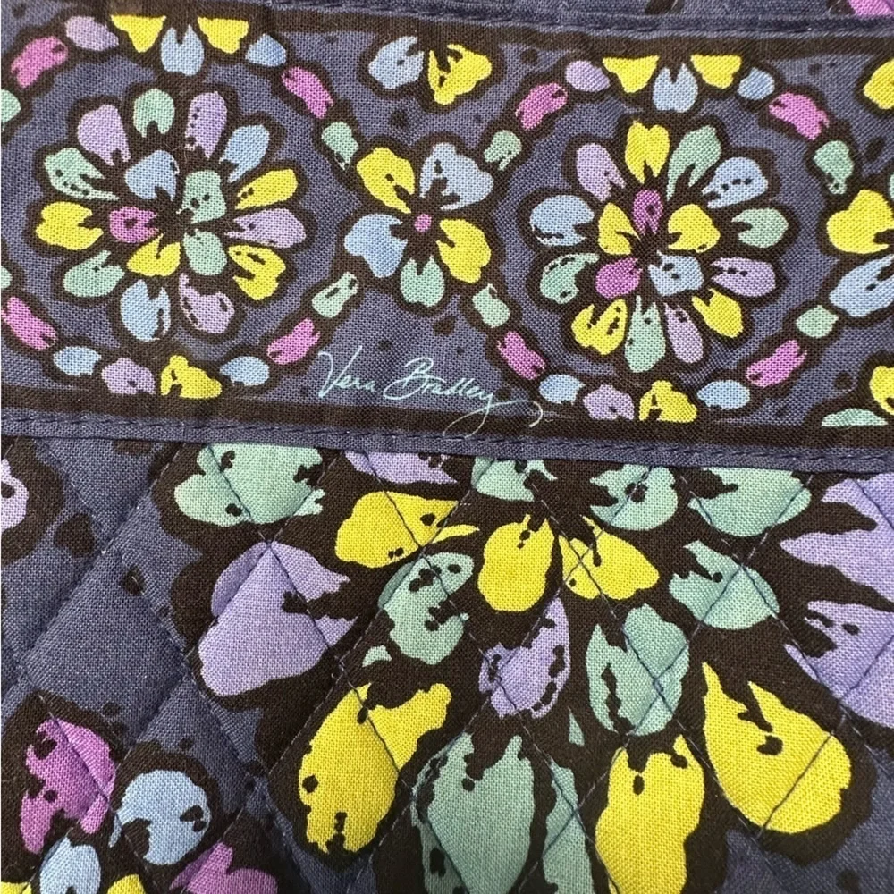 Vera Bradley Quilted Indigo Pop Backpack. - Picture 3 of 10